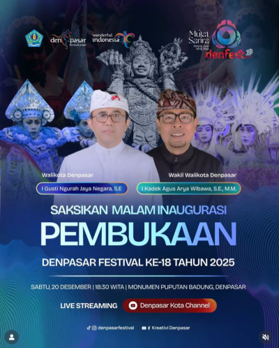 Denpasar Festival 2025: Inaugurasi ke-18 di Monumen Puputan Badung