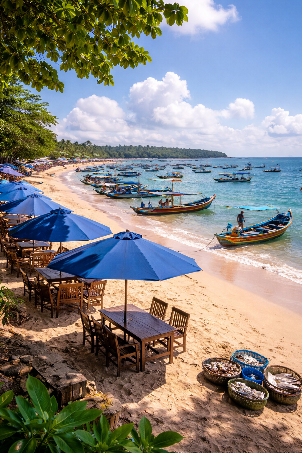 Selamat Siang dari Pantai Kedonganan Bali, Pesisir Tenang di Selatan Pulau Dewata 🌊☀️